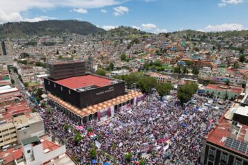 Mitin del 12 de Junio de 2022, Toluca, Estado de México. Foto: Twitter @PartidoMorenaMx